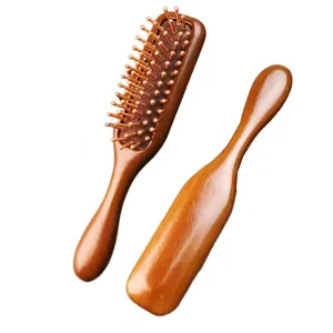 Premium Sandalwood Handle Long Hair Comb – Detangling Hair Comb (1pc)
